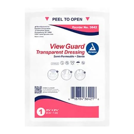 Dynarex Dynarex View Guard Sterile Transparent Dressings, 2-3/8inL x 2-3/4inW, 400 Pcs 3642